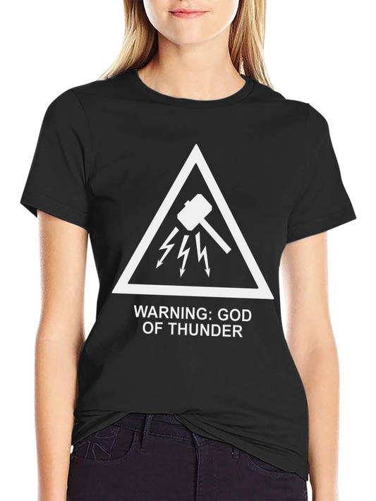 God of Thunder Warning T-Shirt - Graphic Tee