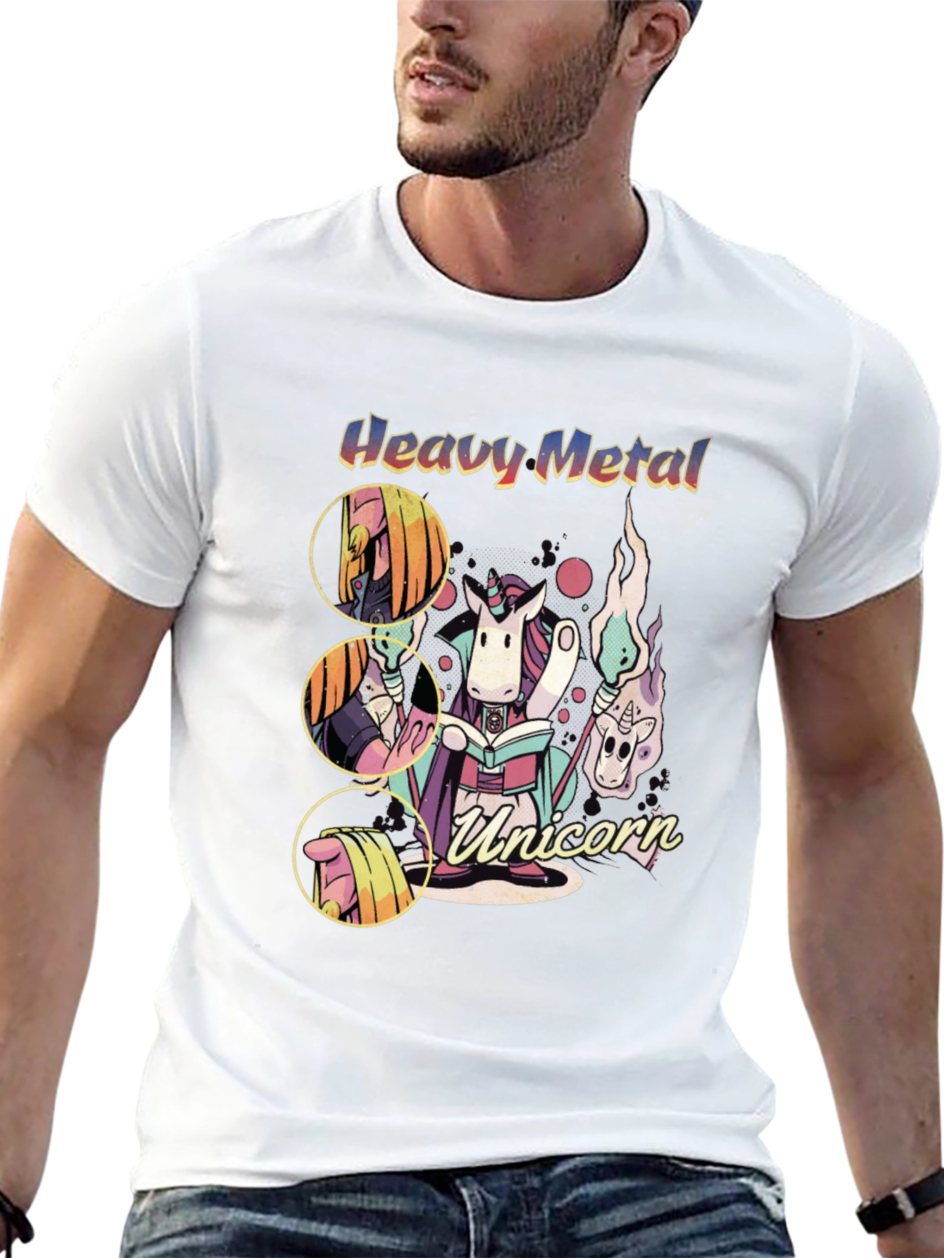 Heavy Metal Unicorn Graphic T-Shirt