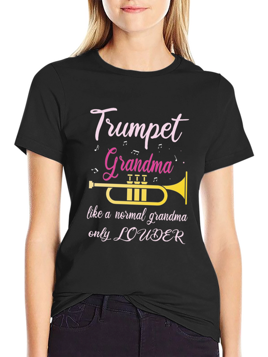 Trumpet Grandma Graphic T-Shirt