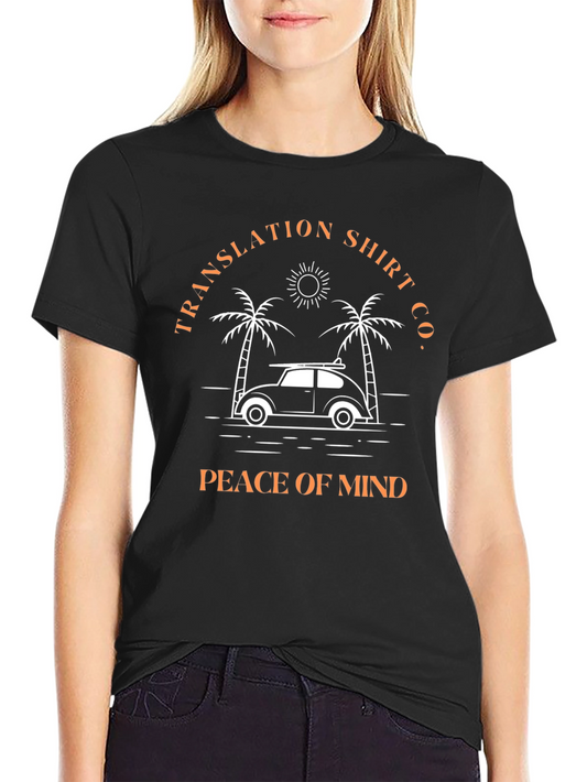 Peace of Mind Beach Car Graphic T-Shirt