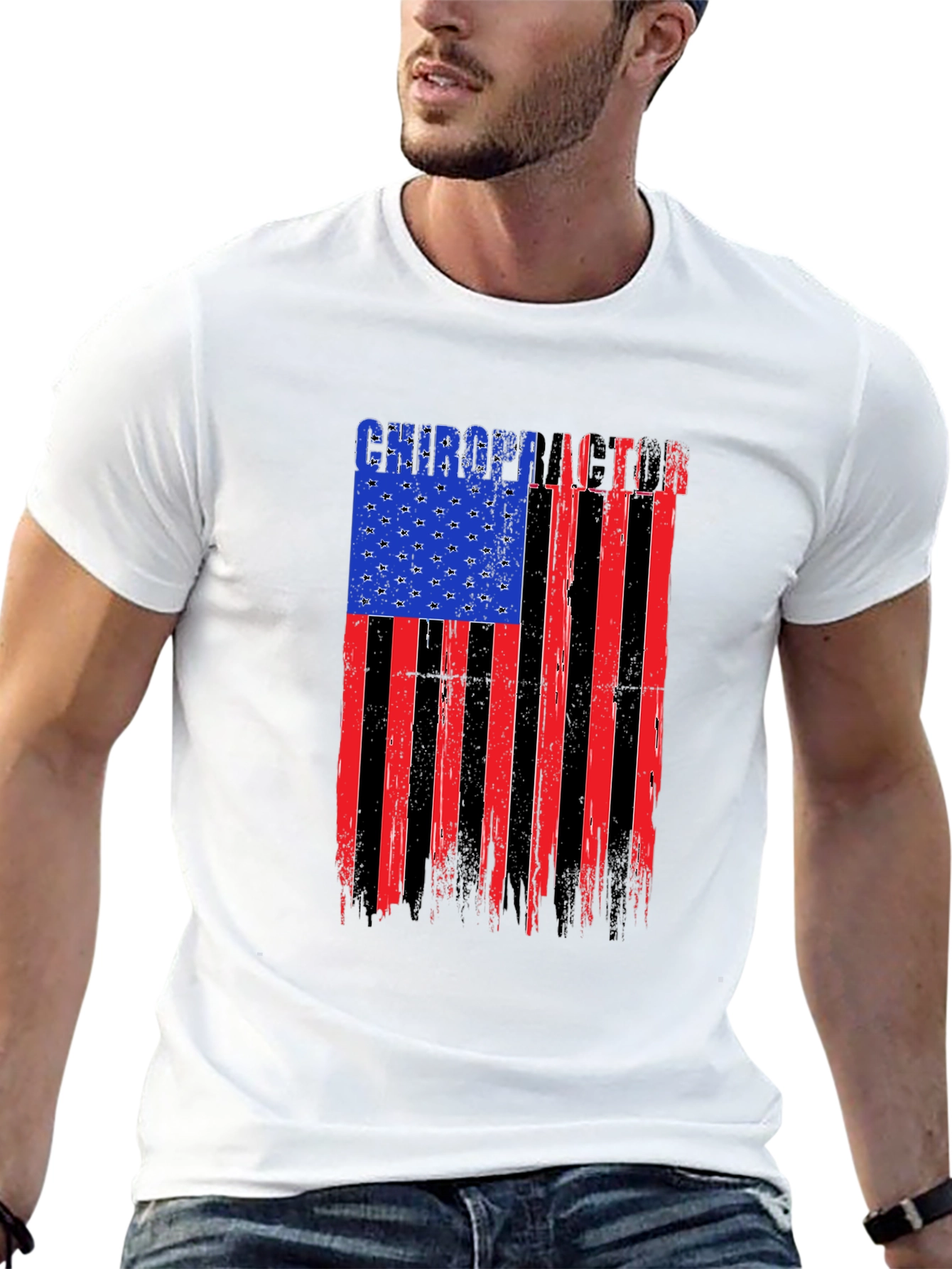 Chiropractor American Flag T-Shirt