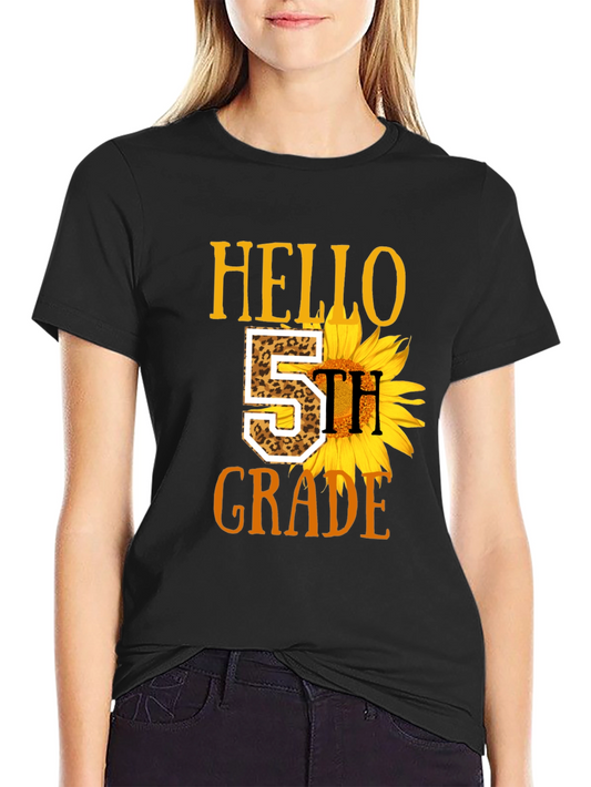 Hello 5th Grade Sunflower T-Shirt
