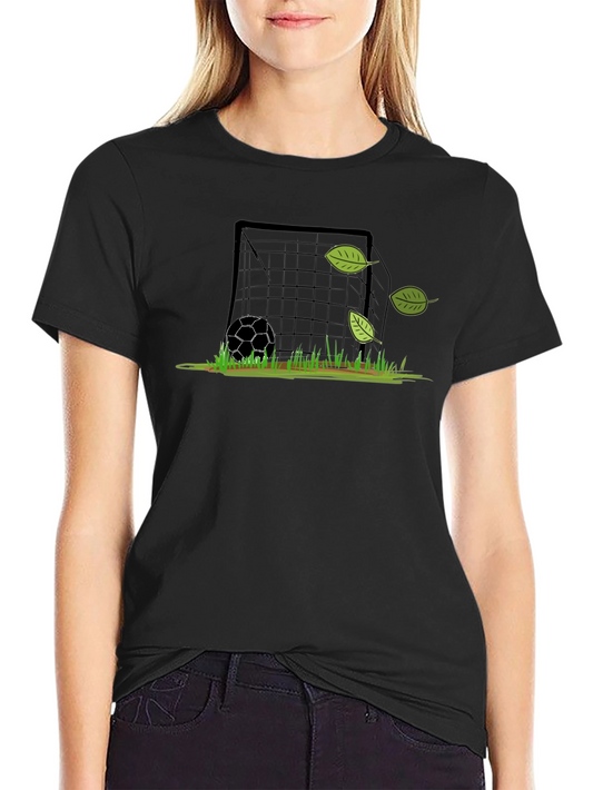 Soccer Goal Black T-Shirt - Graphic Tee