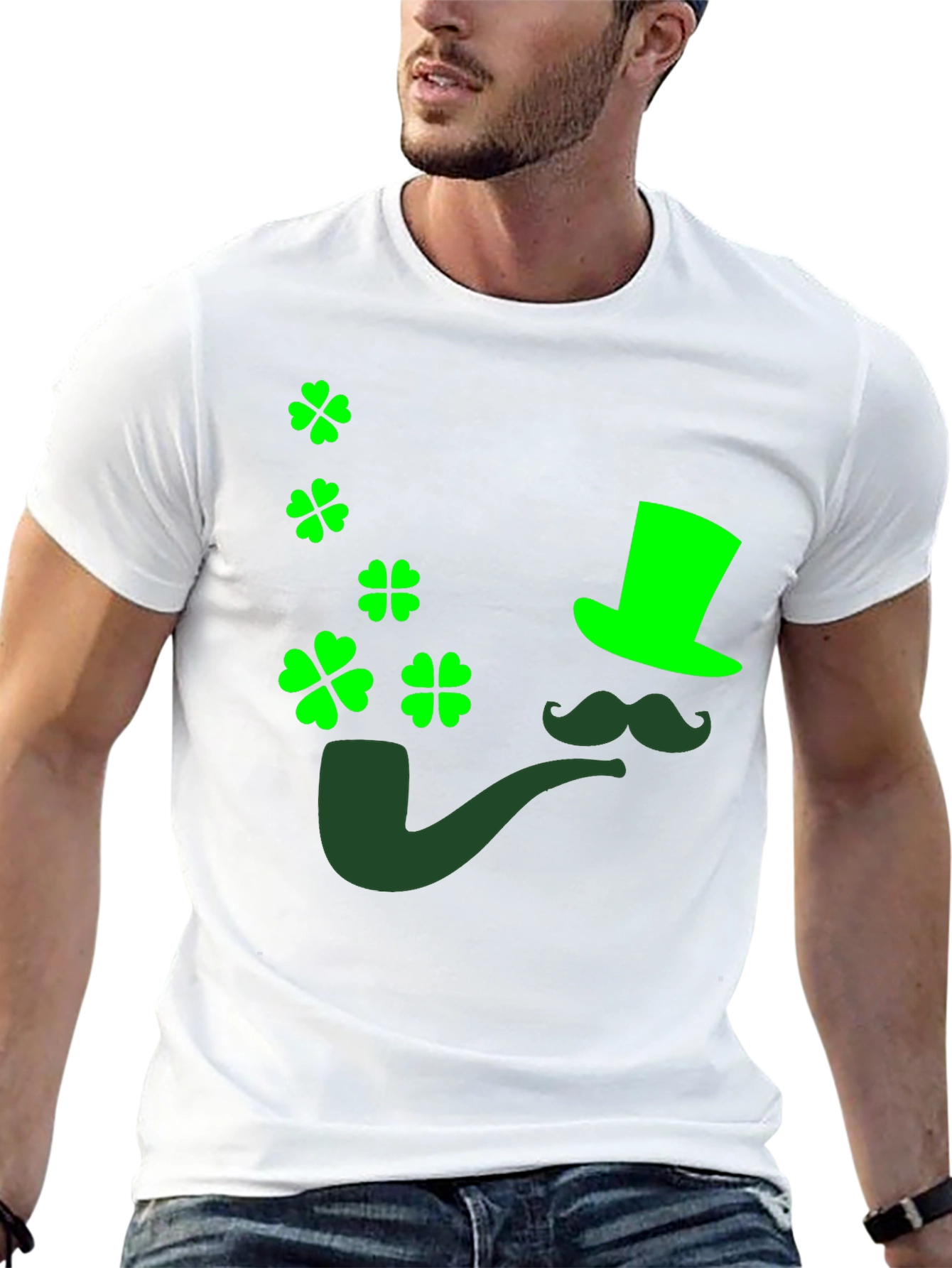 St. Patricks Day Graphic Tee - Leprechaun Pipe