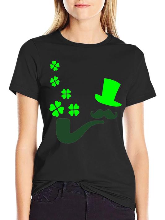 St. Patricks Day Graphic Tee - Leprechaun Pipe