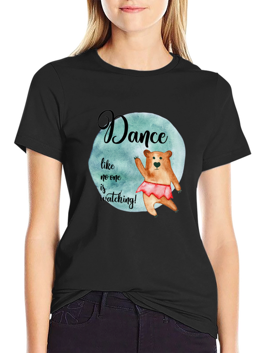 Dance Bear Graphic Tee - Unisex Black T-Shirt