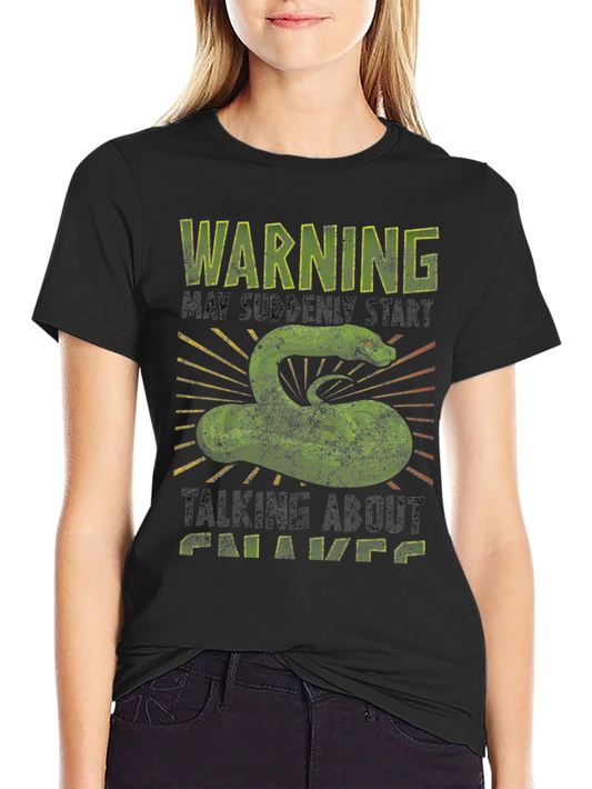 Warning Snake Graphic Tee - Talks About Chavs T-Shirt