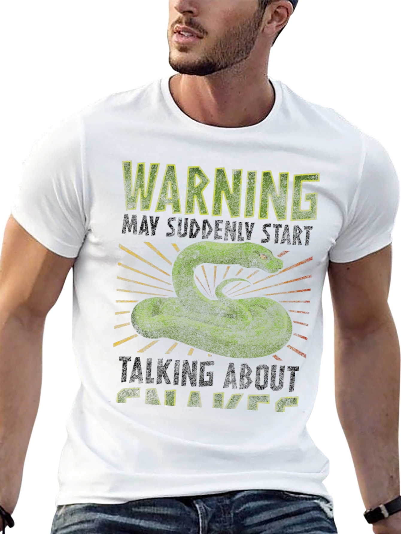 Warning Snake Graphic Tee - Talks About Chavs T-Shirt
