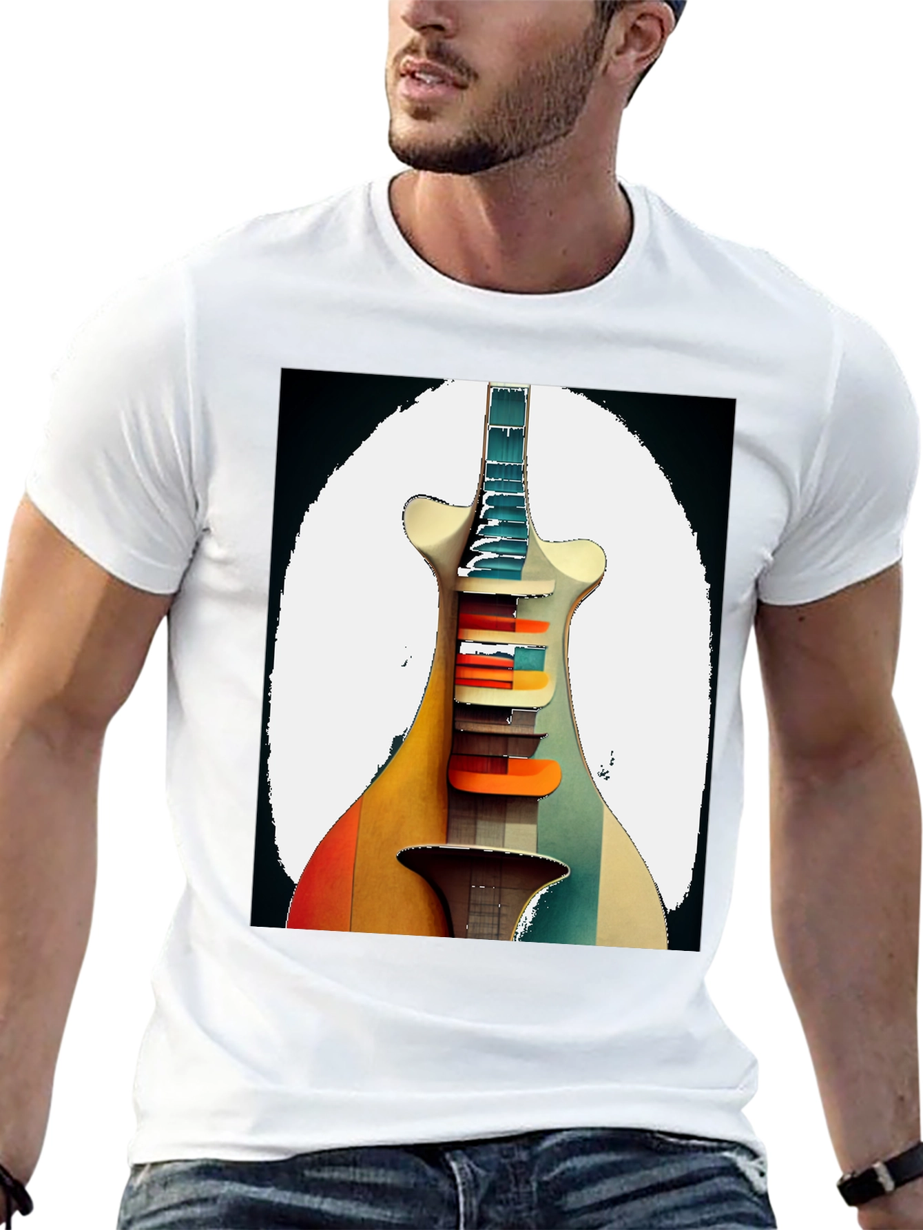 Retro Guitar Graphic Tee