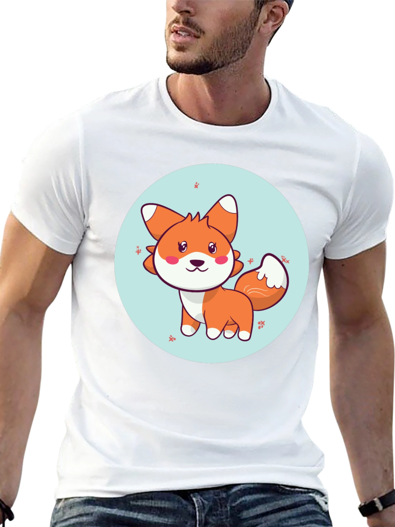 Cute Fox Graphic T-Shirt - Soft Cotton Blend