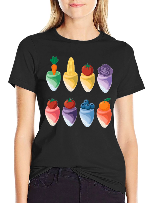 Funky Veggie Dessert T-Shirt - Unique Food Art