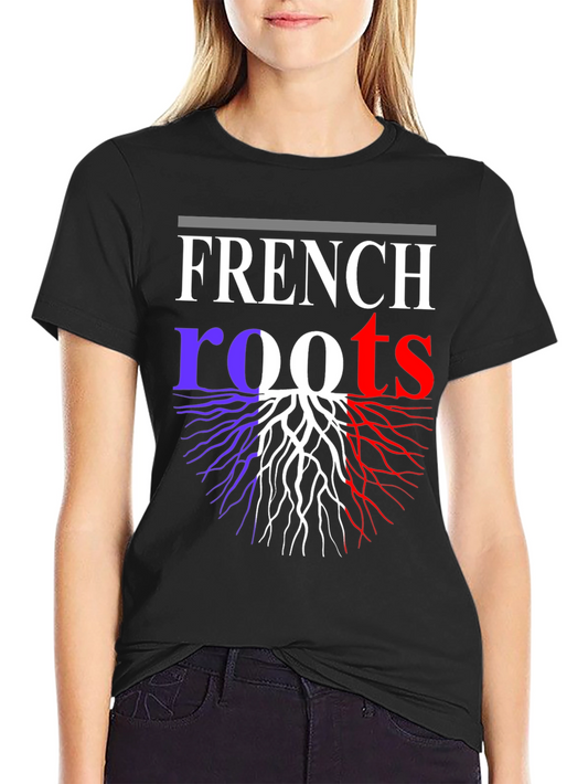 French Roots Graphic T-Shirt - Black Cotton Tee