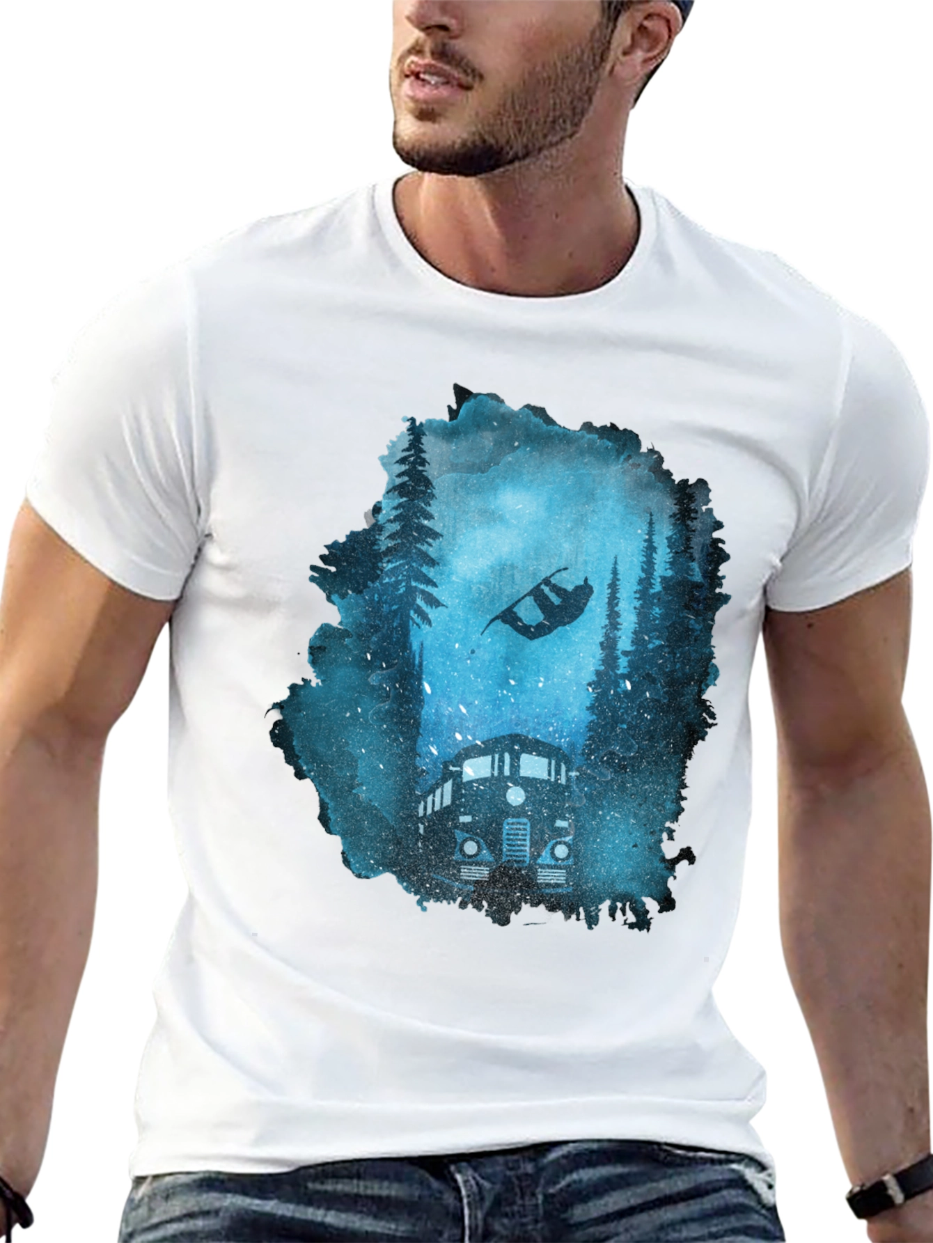 Snowboarder Truck Graphic Tee