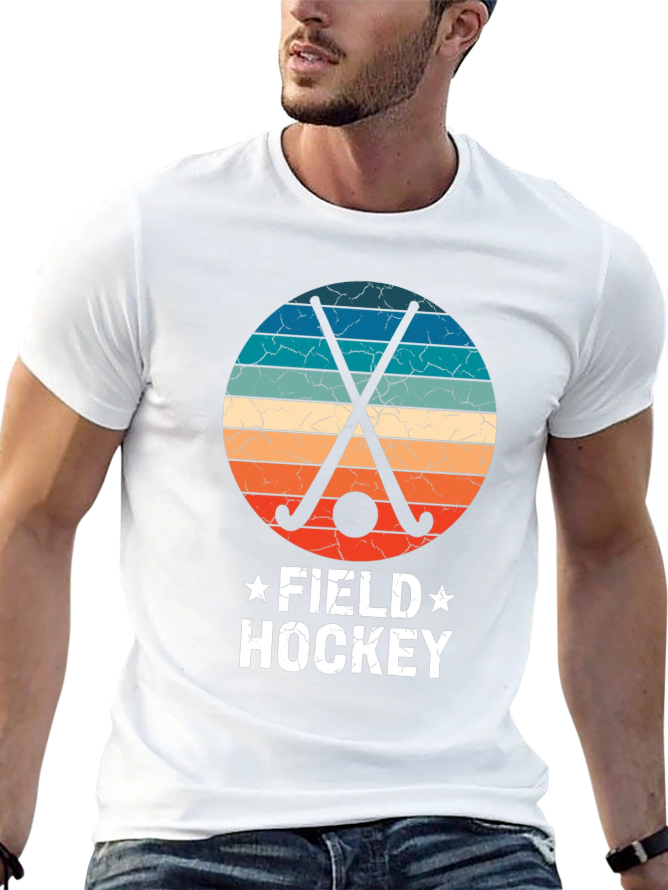 Retro Field Hockey Graphic Tee