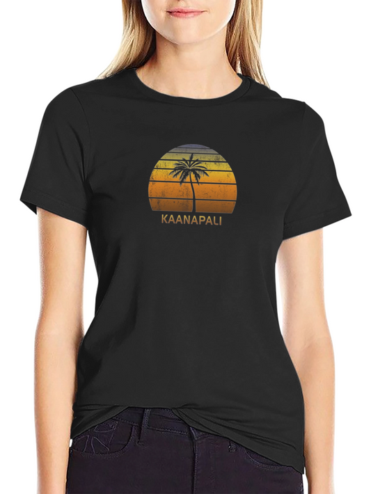 Kaanapali Palm Sunset Graphic T-Shirt
