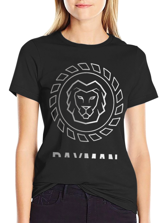 Geometric Lion Graphic Black T-Shirt