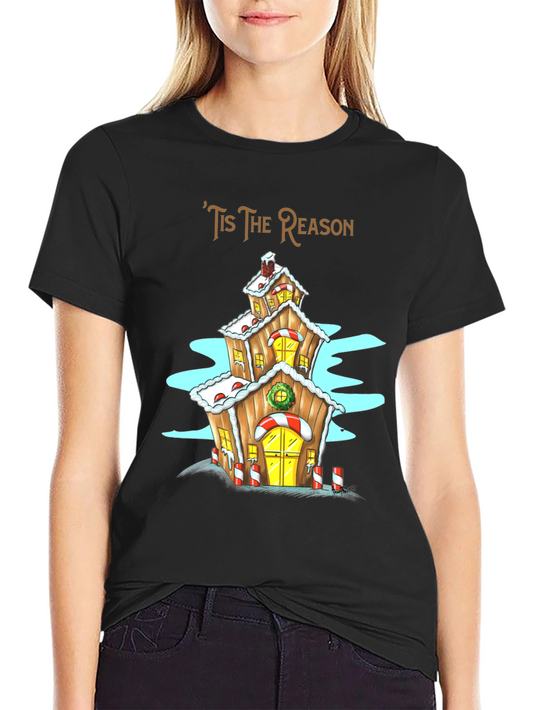 Tis The Reason Christmas Gingerbread House T-Shirt