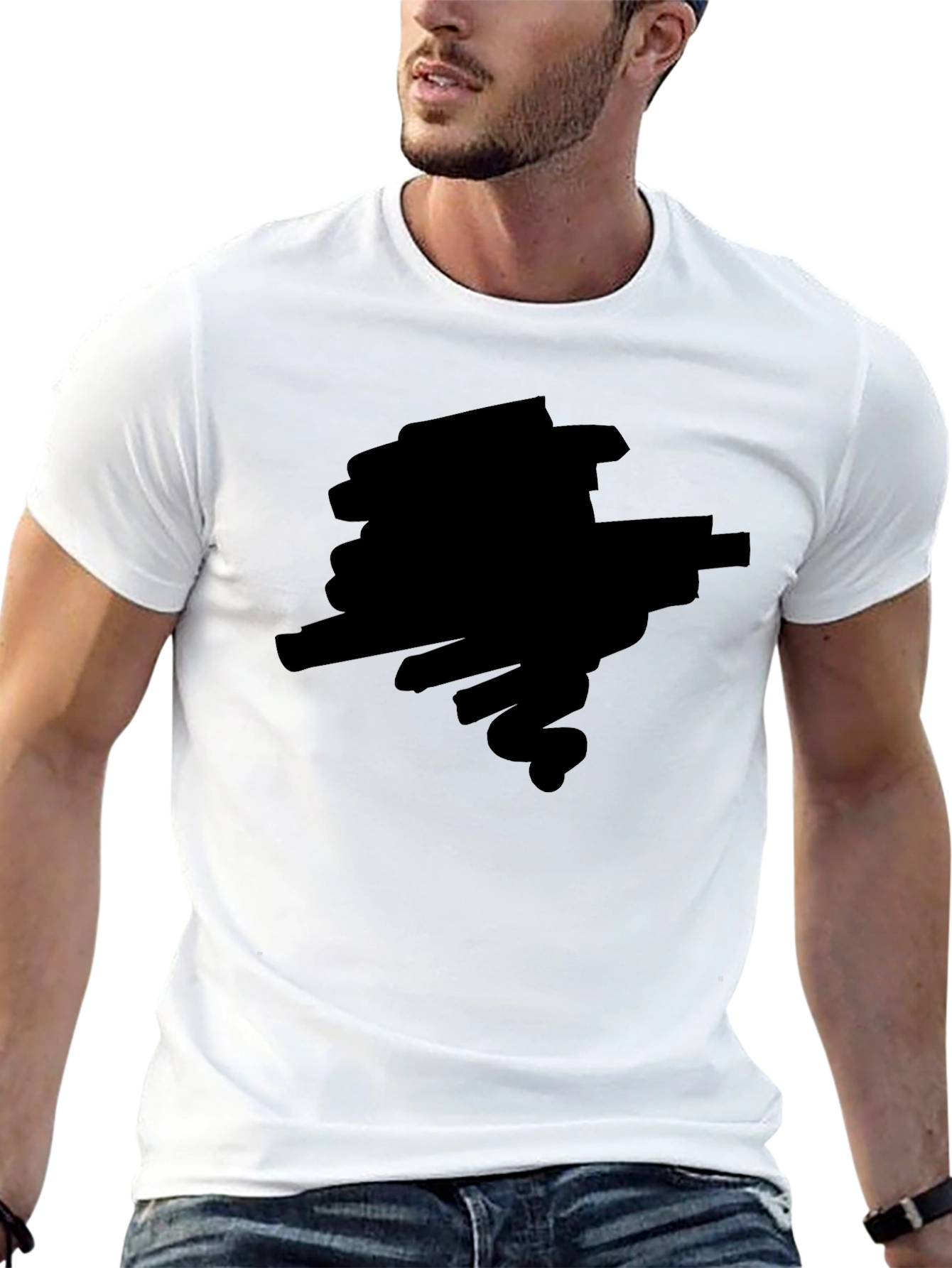 Mens Black Casual Short Sleeve T-Shirt