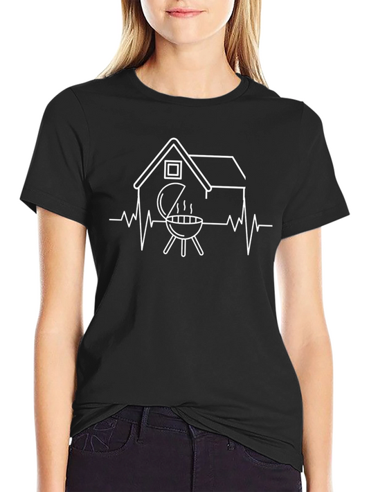 BBQ Heartbeat T-Shirt - Grilling & Home Life
