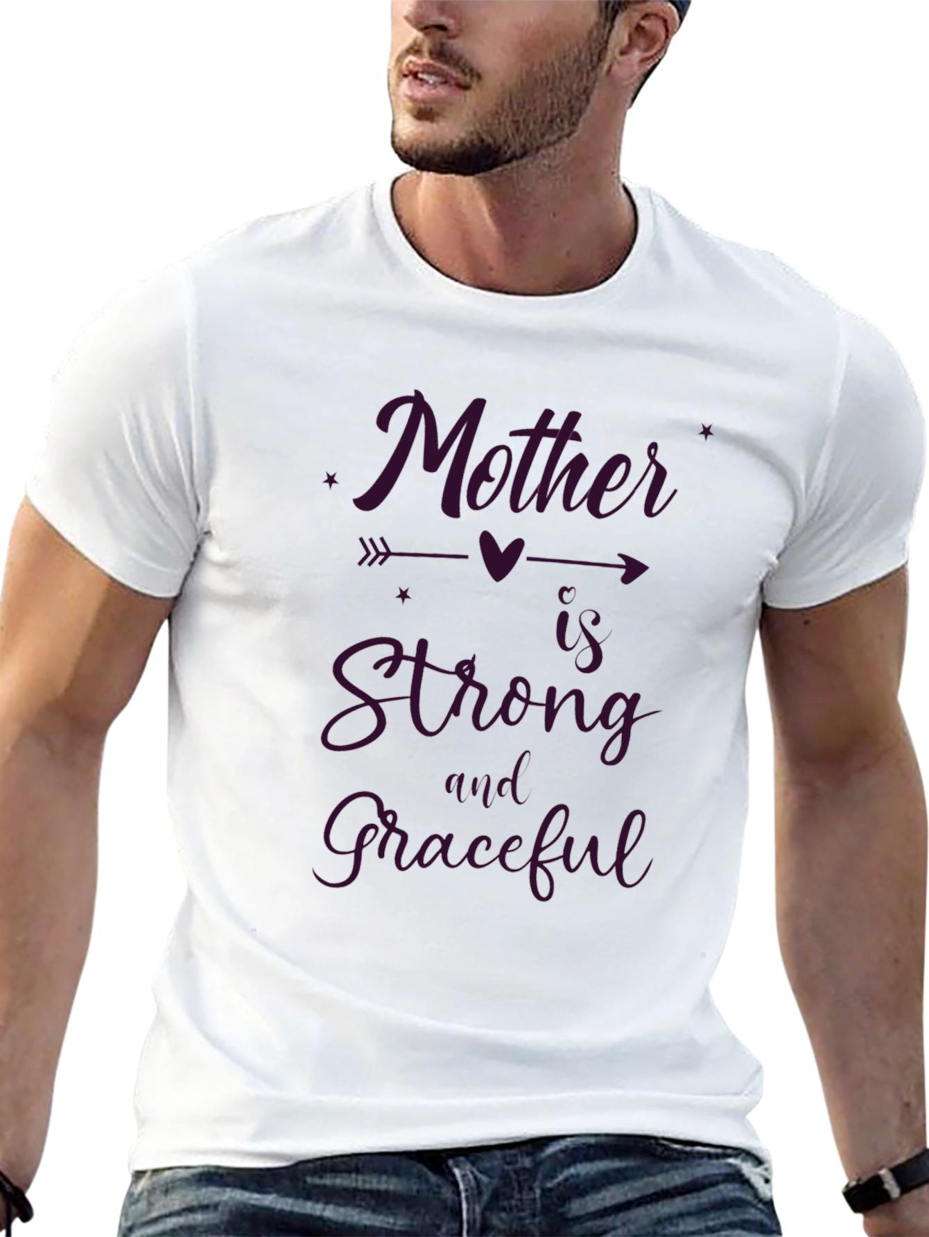 Mother is Strong and Graceful T-Shirt - Black