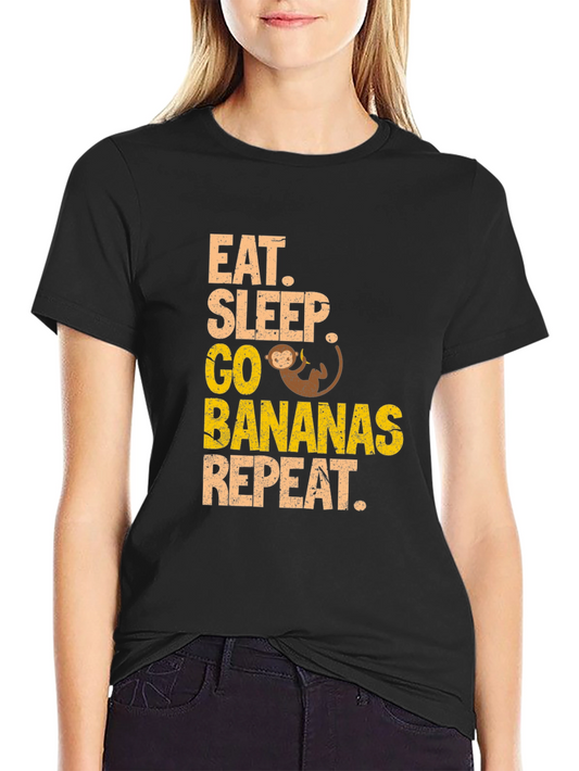 Eat Sleep Go Bananas Monkey T-Shirt