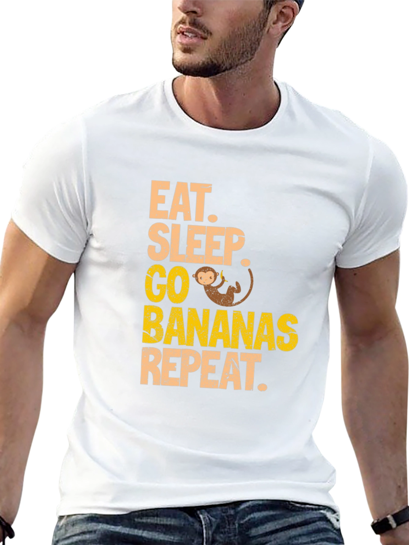 Eat Sleep Go Bananas Monkey T-Shirt