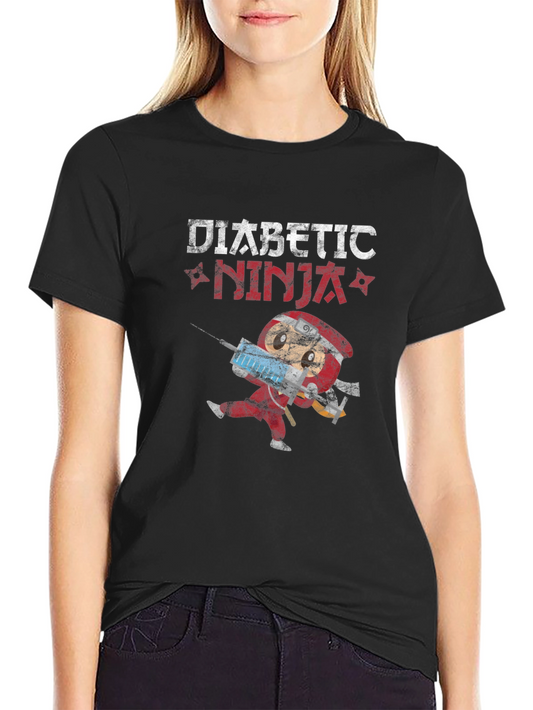Diabetic Ninja Novelty T-Shirt