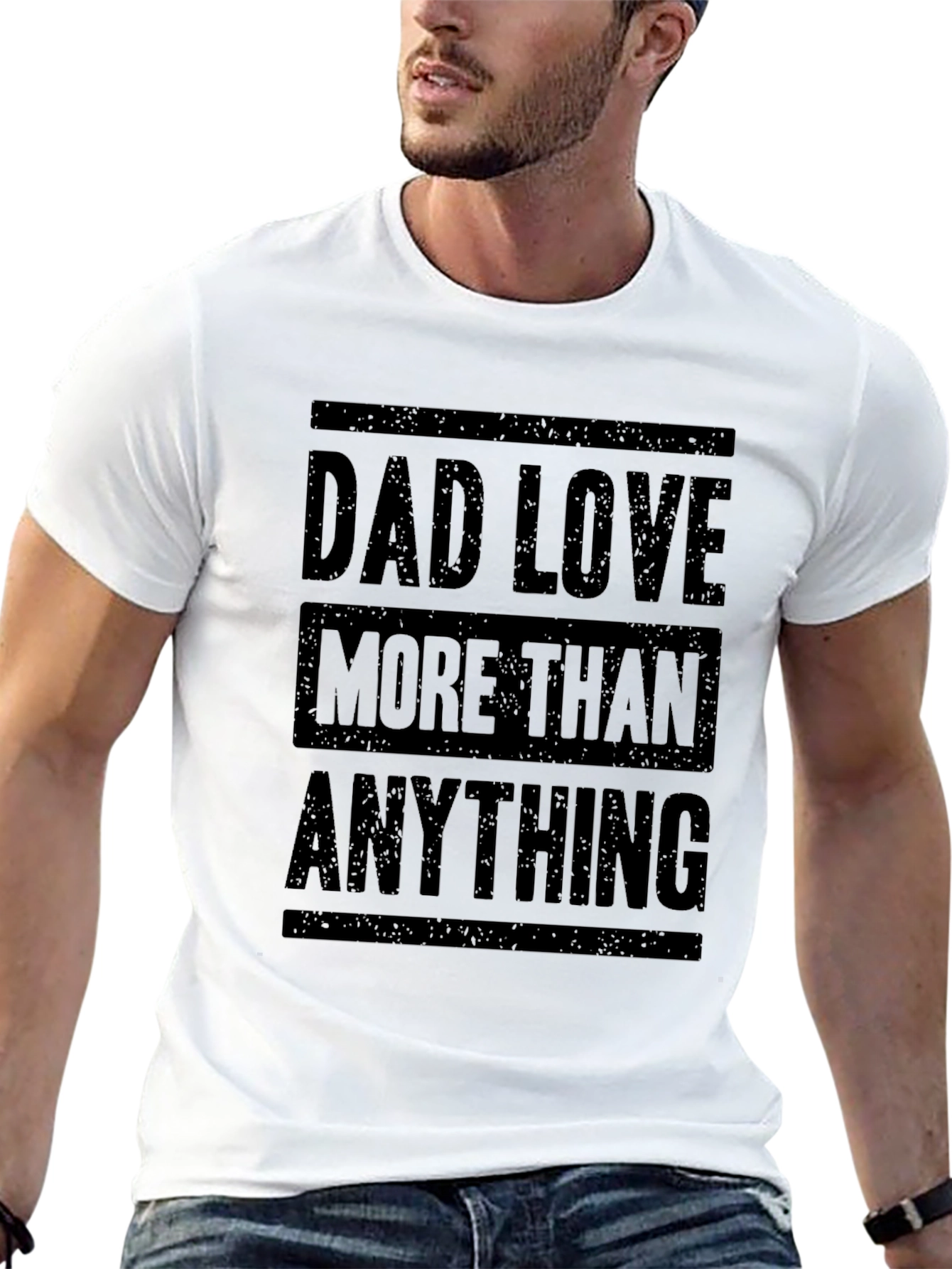 Dad Love More Than Anything Graphic T-Shirt