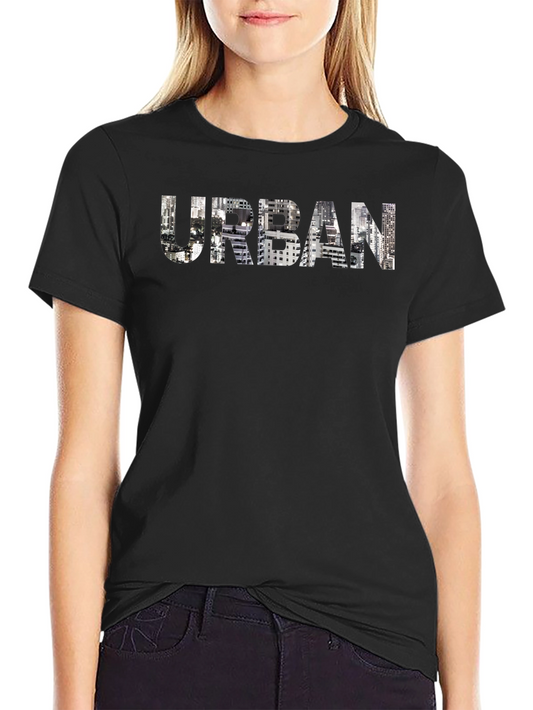 Urban Cityscape Graphic Tee - Mens Black T-Shirt