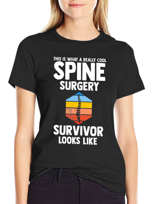 Cool Spine Surgery Survivor Graphic T-Shirt