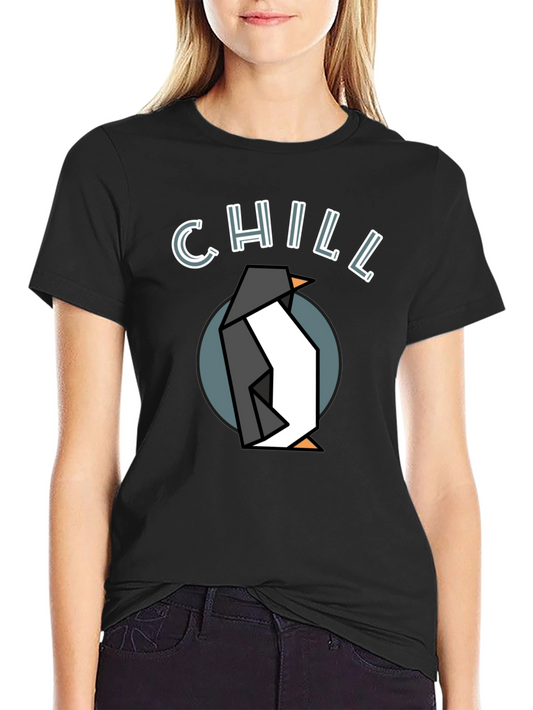 Chill Penguin Graphic Tee - Stylish Comfort