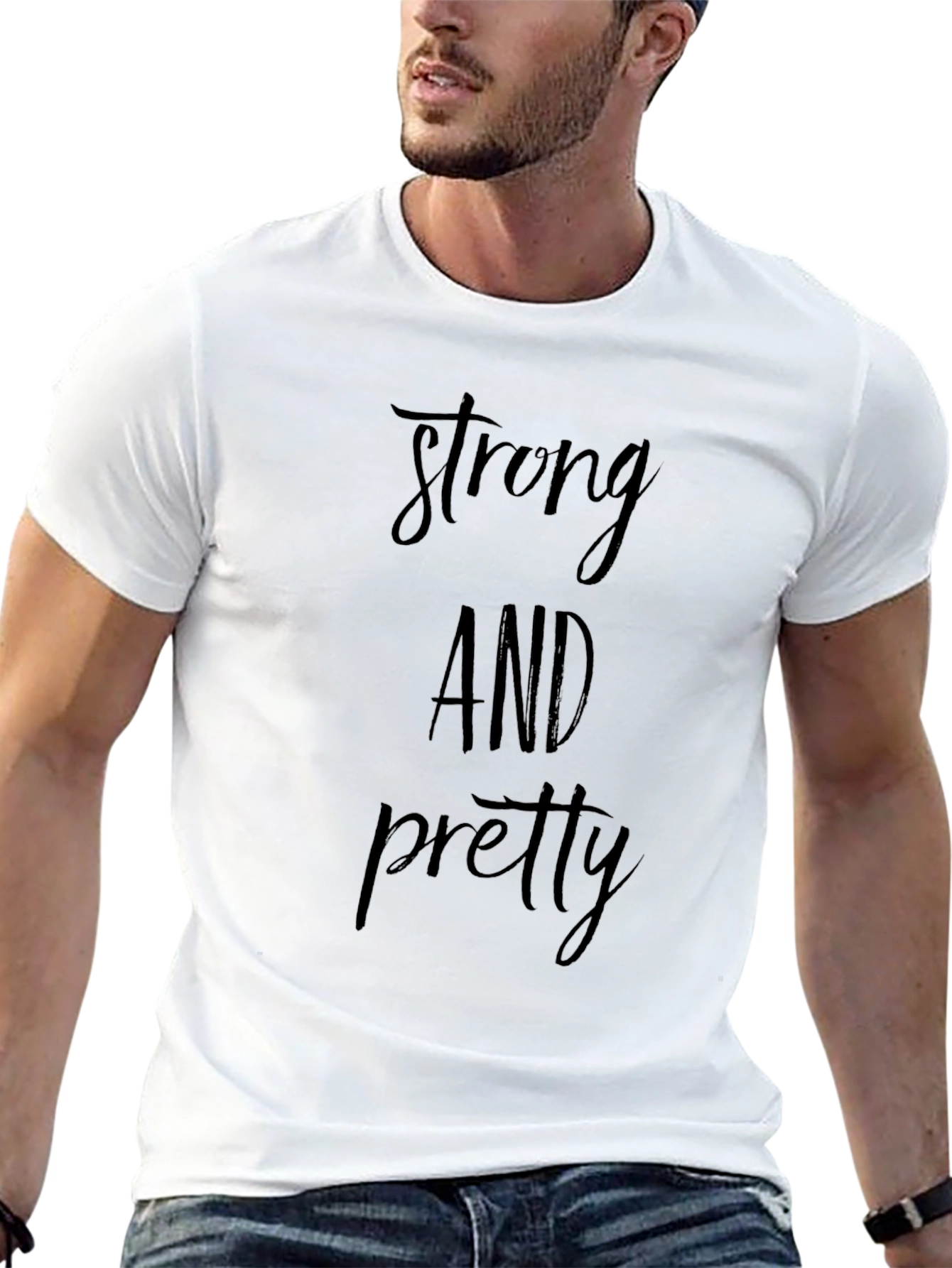 Strong and Pretty Black Graphic Tee