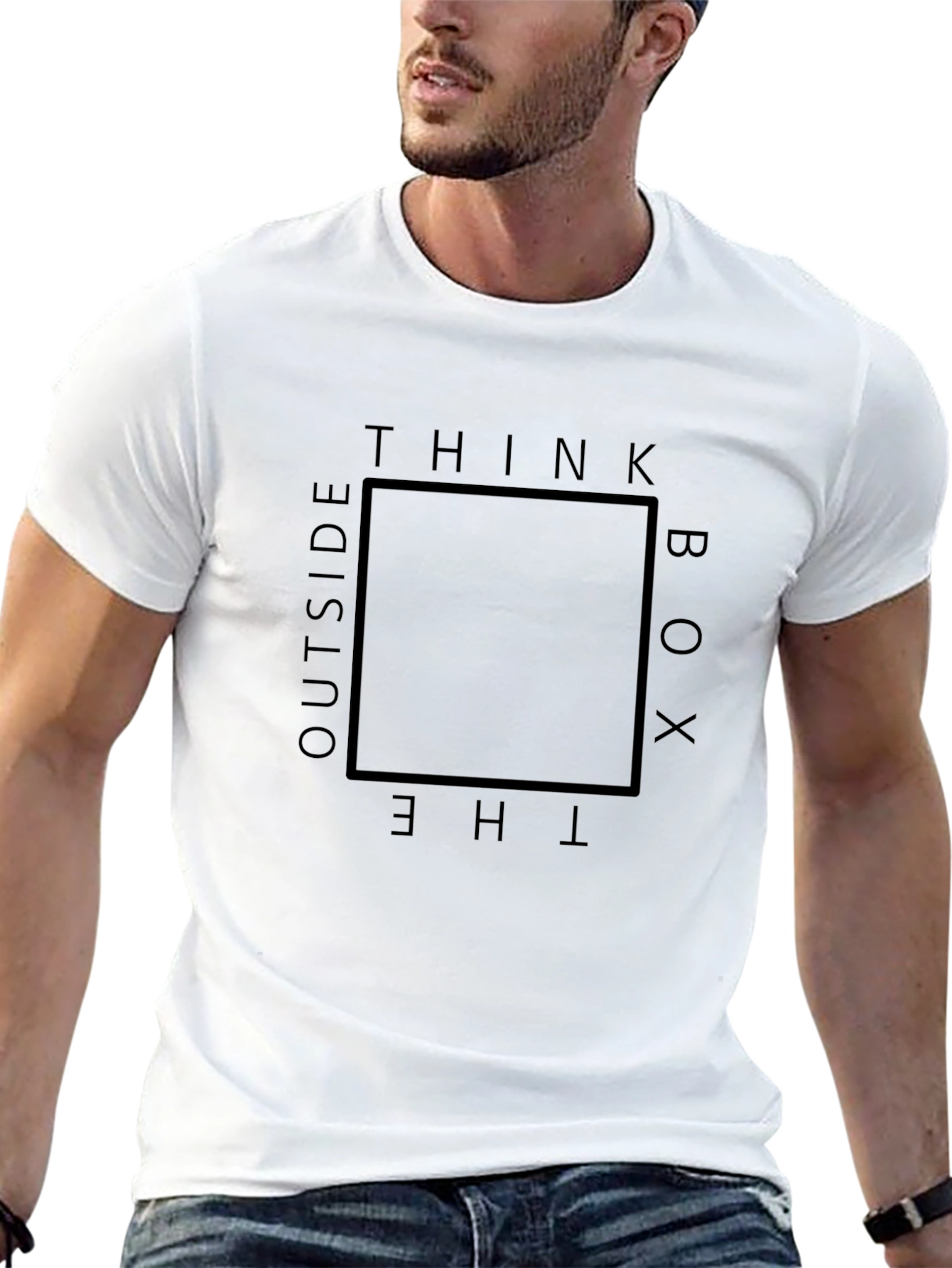 Think Outside the Box T-Shirt - Mens Graphic Tee