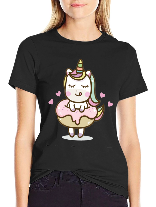 Unicorn Donut T-Shirt - Cute Kawaii Style