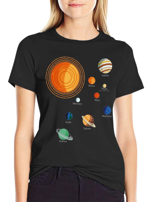Solar System Planets Graphic T-Shirt