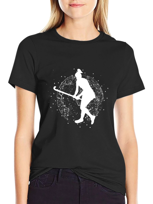 Hockey Player Graphic Tee - Stylish Sports Shirt