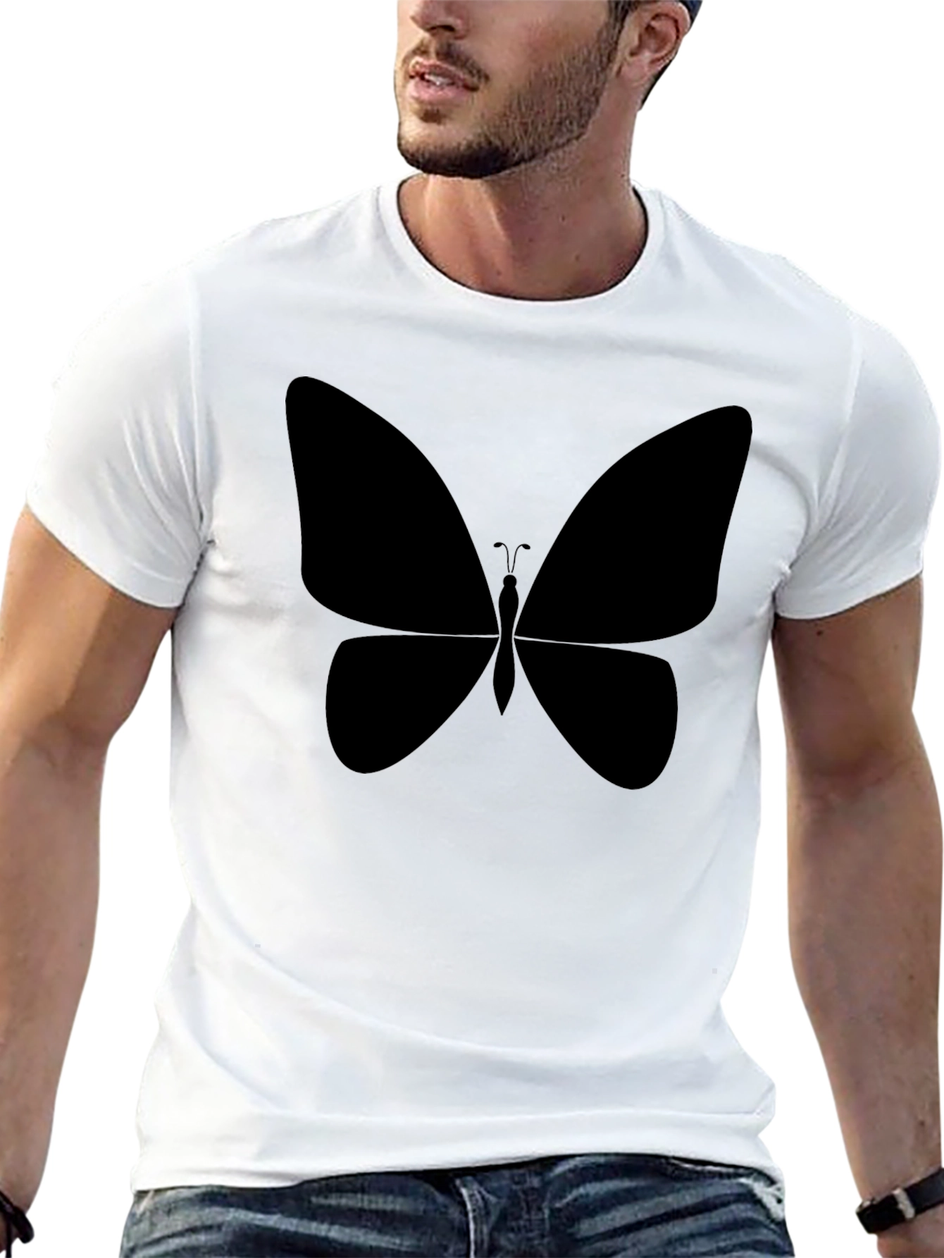 Butterfly Graphic Black T-Shirt - Stylish & Comfortable