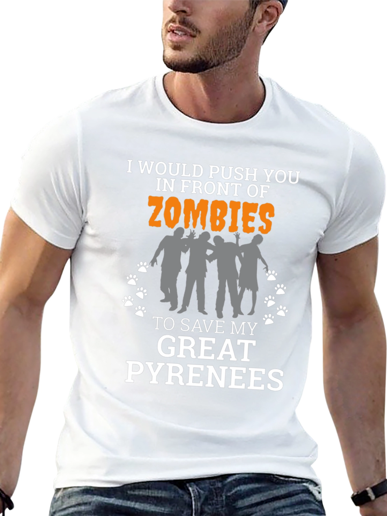 Funny Great Pyrenees Zombie T-Shirt