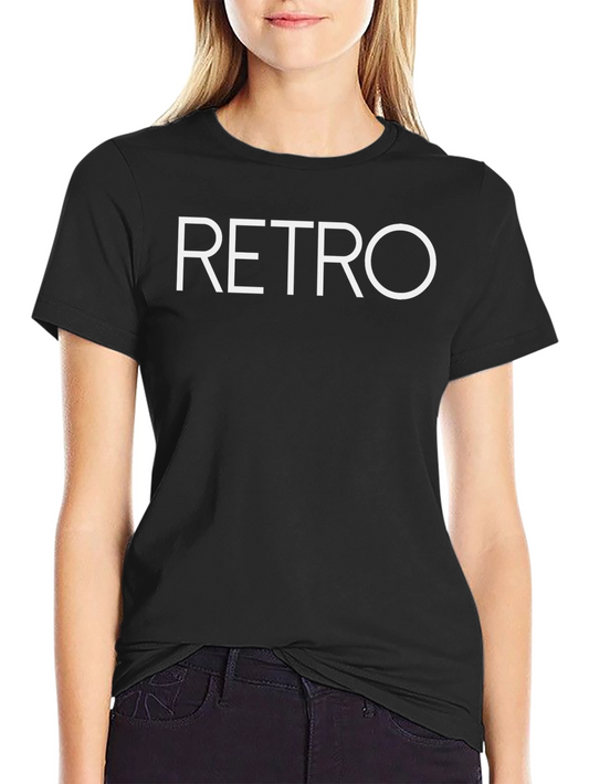 Retro Graphic Print T-Shirt - Black