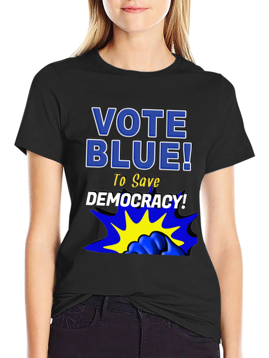 Vote Blue! Graphic Print Tee