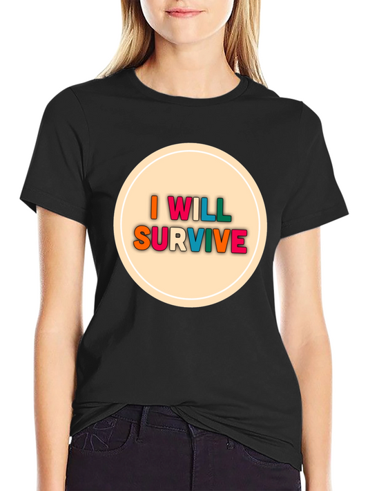 I Will Survive Graphic Tee - Black