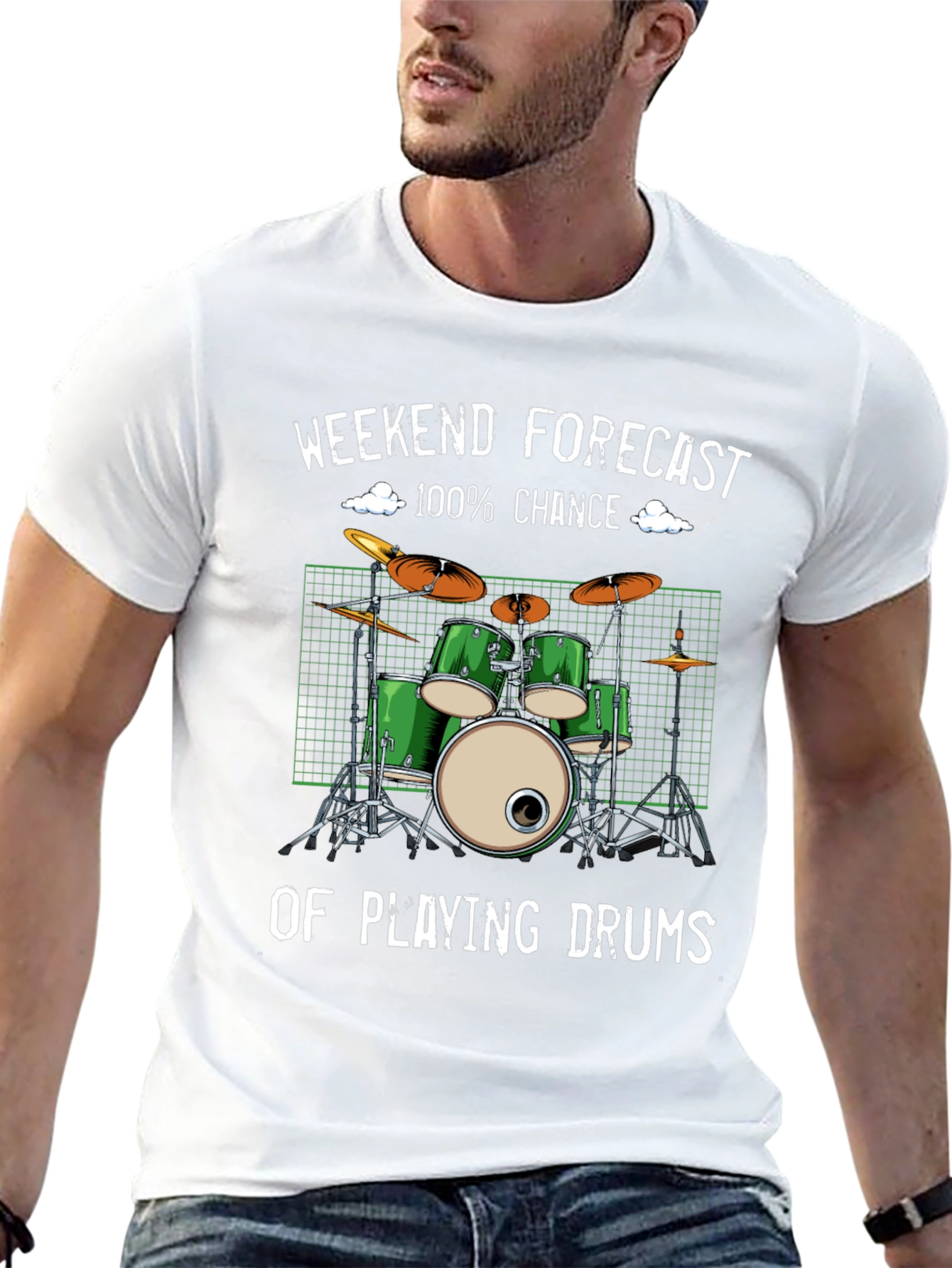 Drummer Weekend Forecast T-Shirt