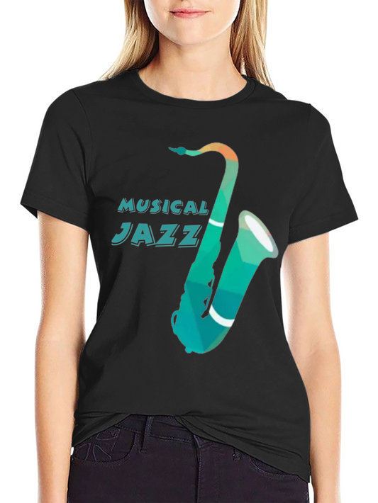 Musical Jazz Saxophone Graphic Tee