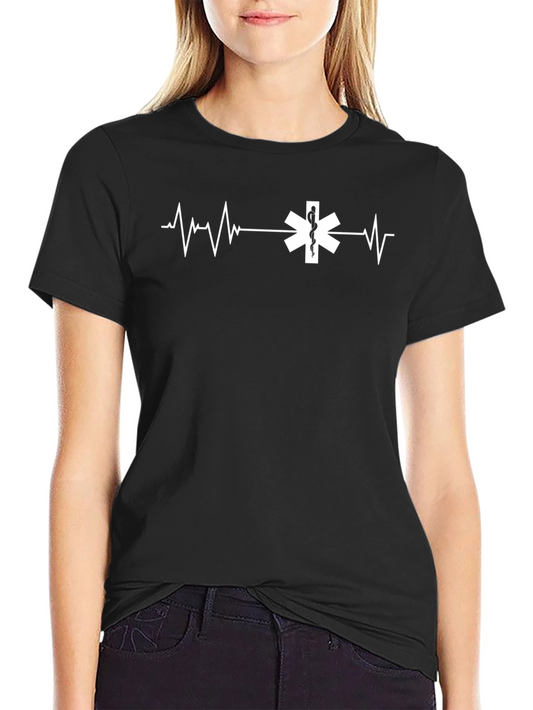 EMT Heartbeat Graphic Tee - Medical Responder T-Shirt