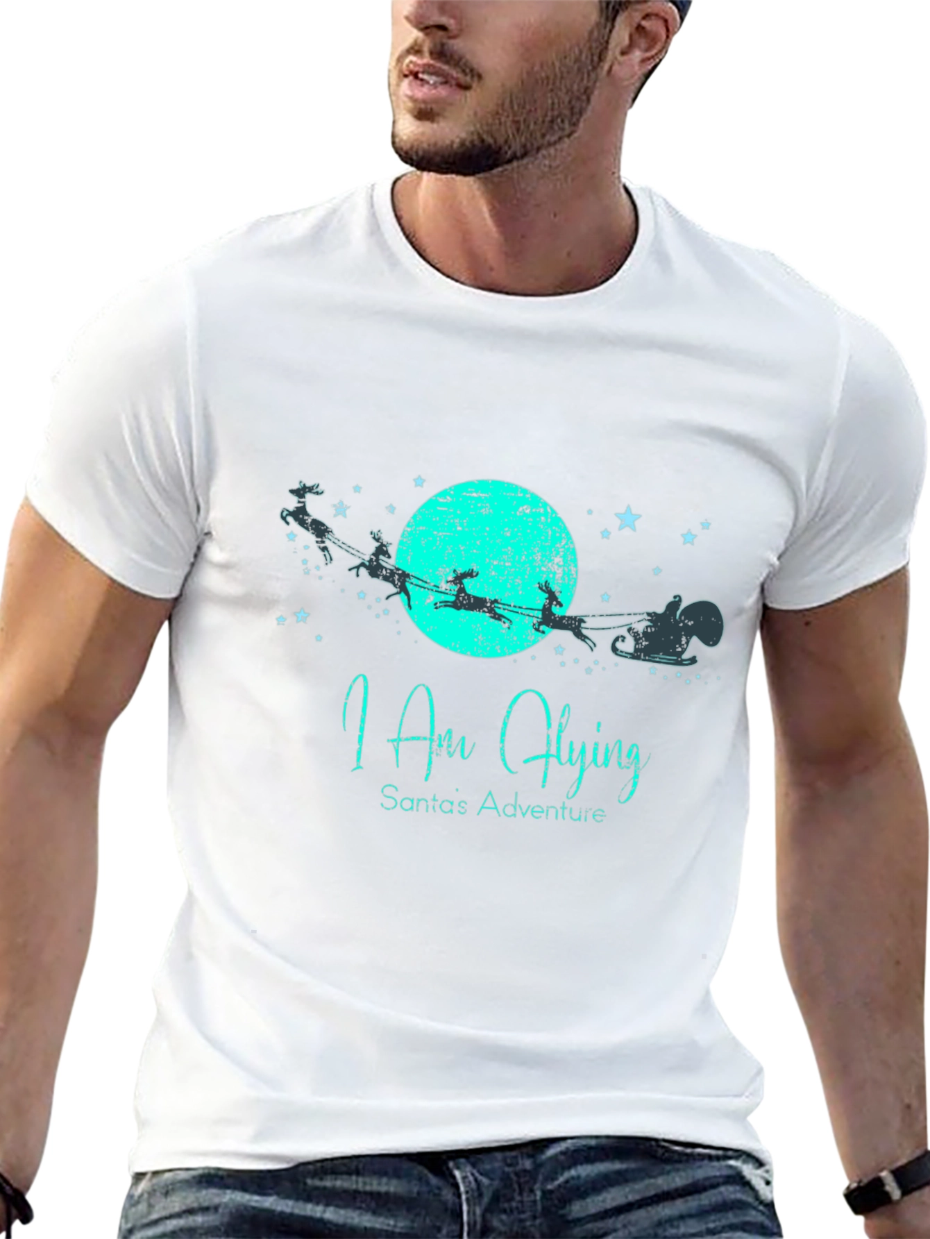 Santas Adventure Tee - I Am Flying Christmas Shirt