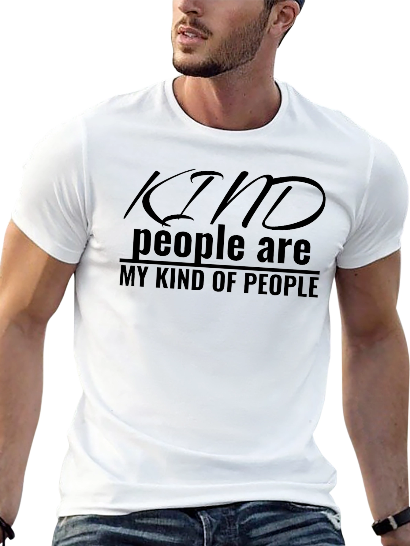 Kind People T-Shirt - Black Crew Neck Tee