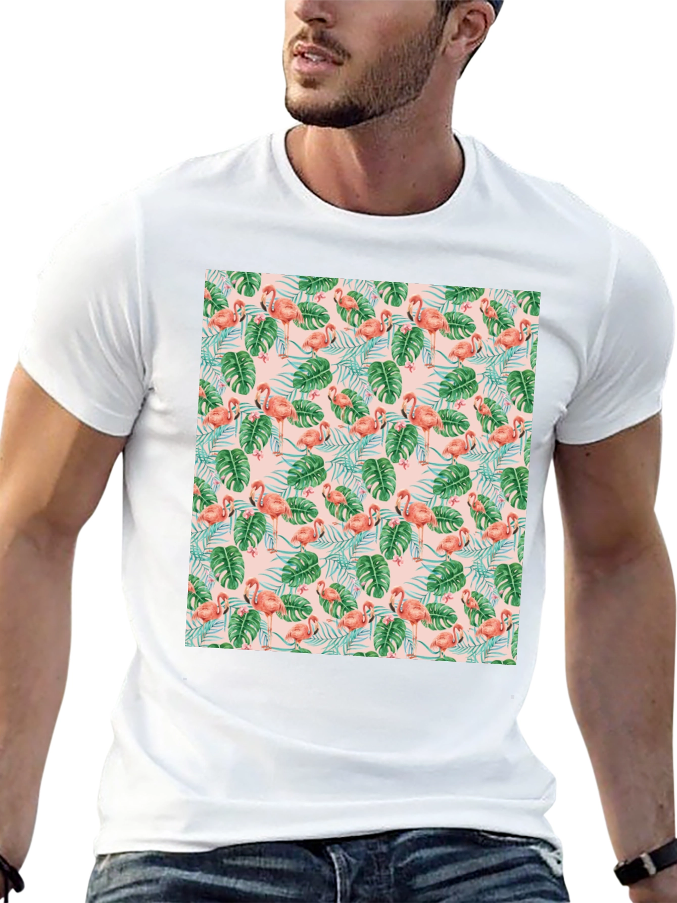 Tropical Flamingo T-Shirt - Vibrant Pattern