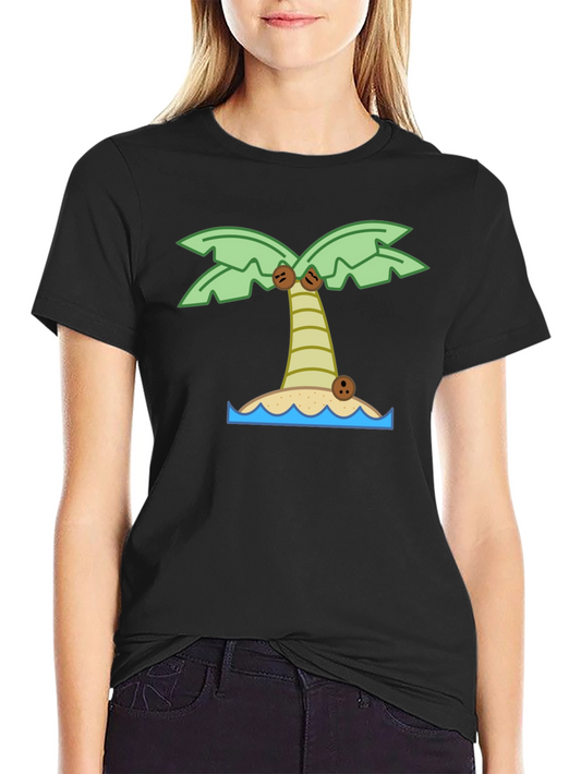 Tropical Island Palm Tree Graphic T-Shirt