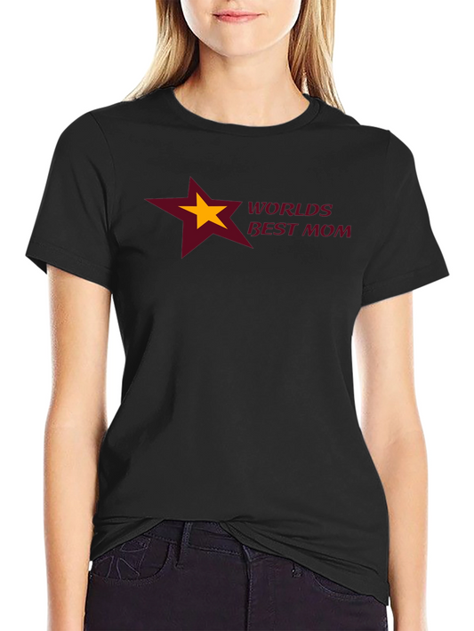 Worlds Best Mom T-Shirt - Star Design