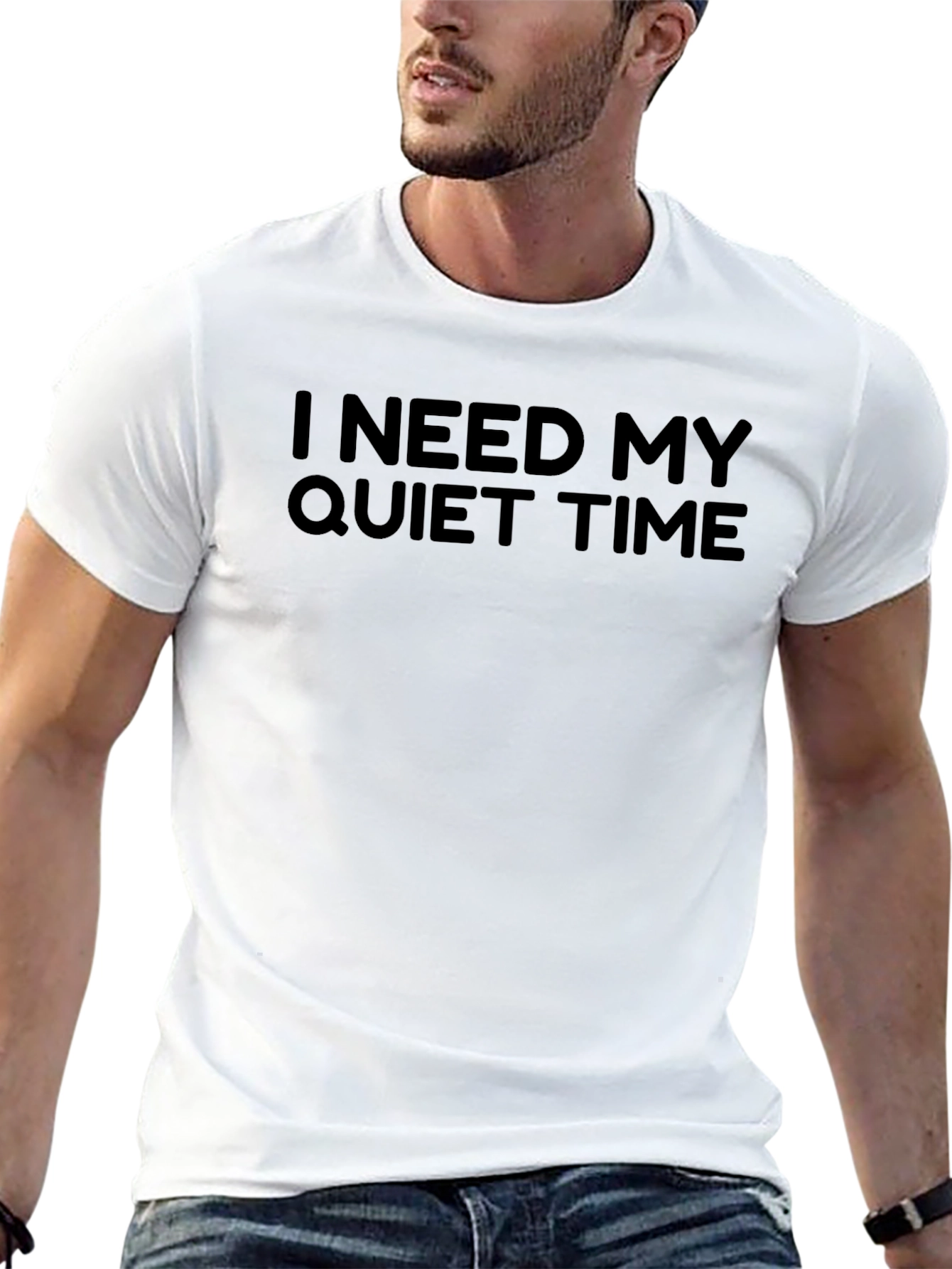 I Need My Quiet Time Black T-Shirt